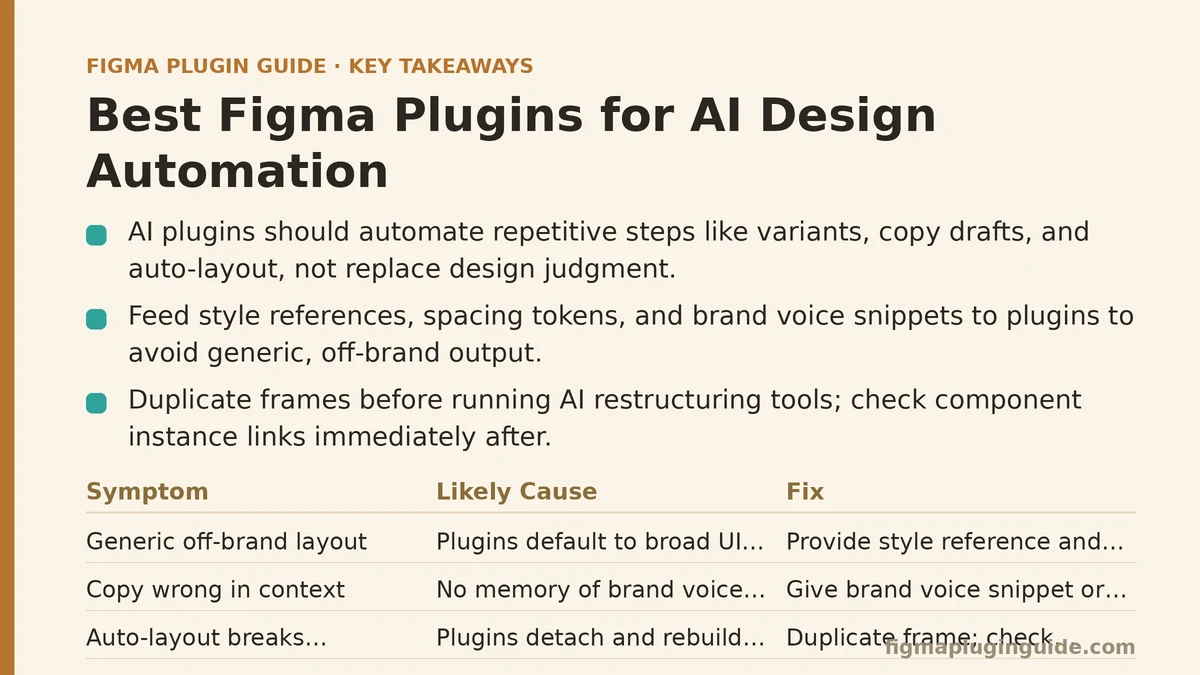 Best Figma Plugins for AI Design Automation